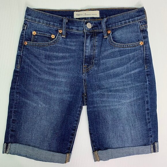 Gap 1969 Shorts Size 26 Blue Denim Bermuda Womens - Picture 1 of 5